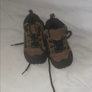 Kids Brown and Black Hiking Shoes good condition